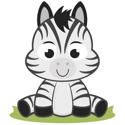 Baby Animal Clipart Baby Zebra - Cute Baby Zebra Drawing (432x432)