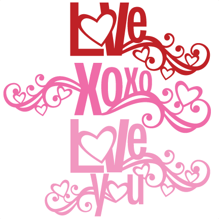 Love Word Set Svg Scrapbook Cut File Cute Clipart Files - Love (432x432)