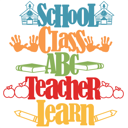 School Word Titles Svg Scrapbook Title School Svg Cut - Scrapbook Word (432x432)
