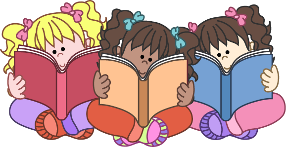 Kids Reading Clipart Of Children Reading Books Collection - Reading Books Clip Art Png (578x298)