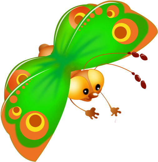 Joli Tube - Butterfly Cartoon (600x600)