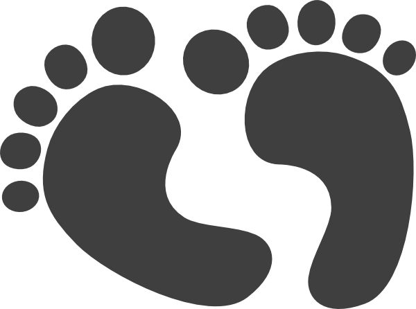 Baby Feet Clip Art At Clker - Daddy To Be Baby Onesies (600x446)