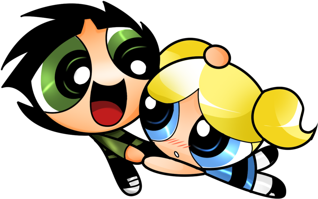 Powerpuff Girls Z Rowdyruff Boys Kiss For Kids - Ppg Bubbles X Butch (1118x715)
