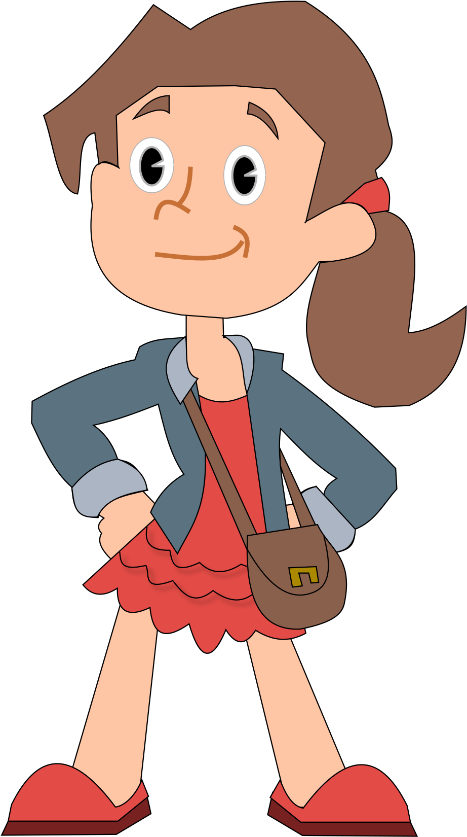 Cartoon Drawing Girl Clip Art - Cartoon Drawing Girl Clip Art (1697x2400)