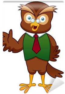 Illustration Of Cartoon Professor Owl Wall Mural • - Illustration (400x400)