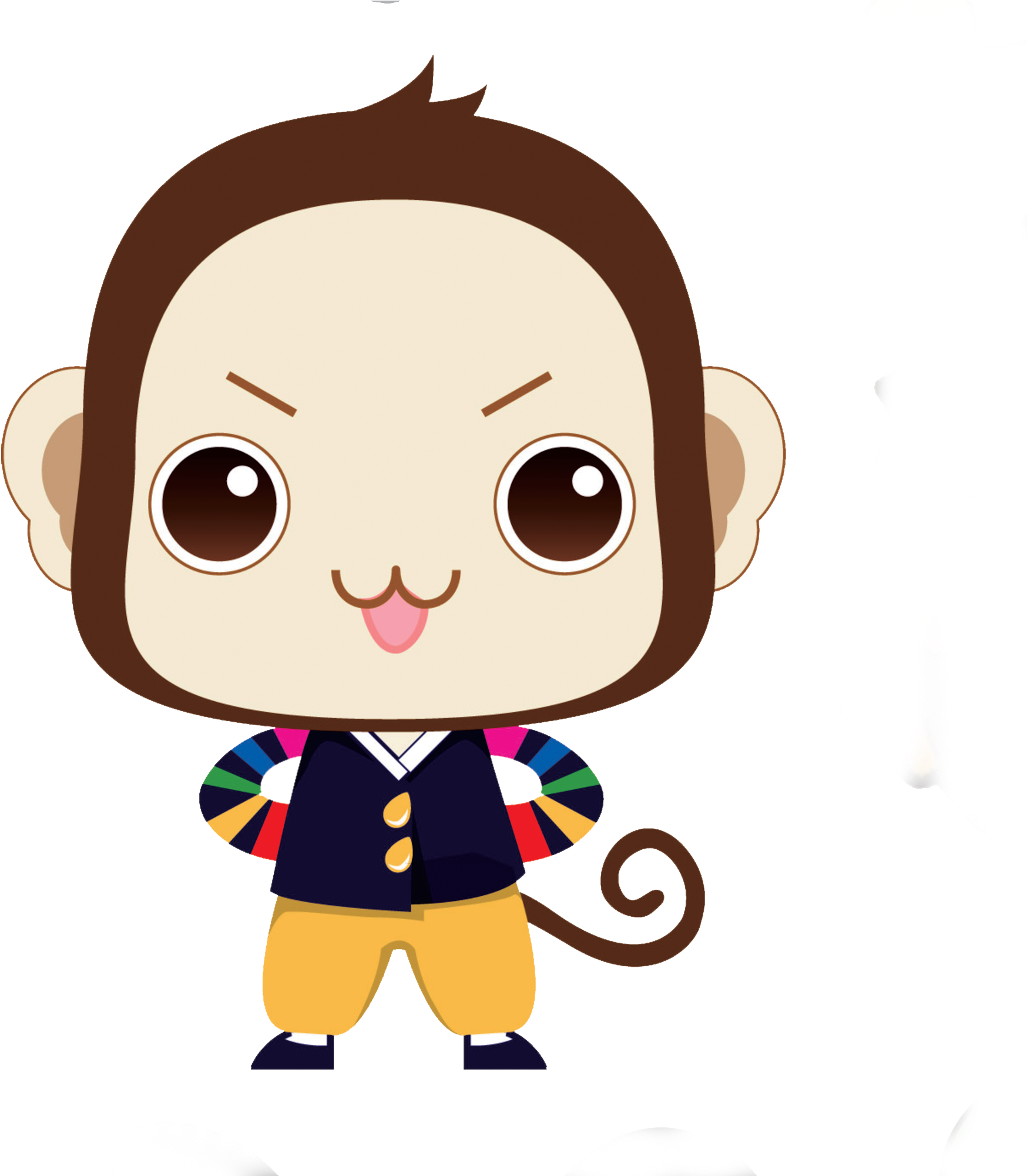 Monkey Cartoon Wallpaper - 超 可爱 卡通 图片 (2000x2000)