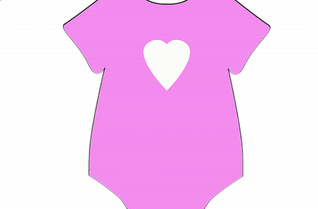 Purple Clipart Baby Clothes Pencil And In Color Items - Clip Art (640x420)