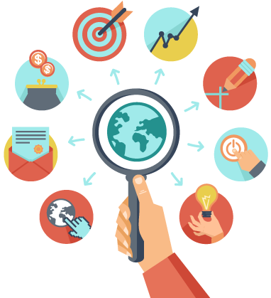 Seo Solutions - Strategy Flat Png (410x428)