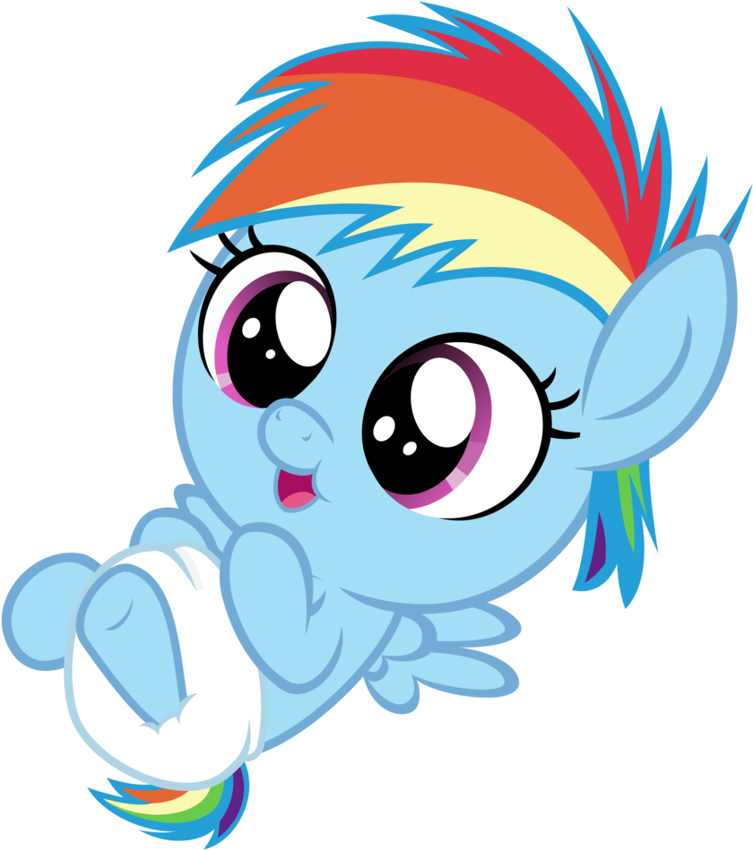 Sollace, Baby, Baby Dash, Baby Pony, Cute, Diaper, - My Little Pony Rainbow Dash Baby (978x1024)