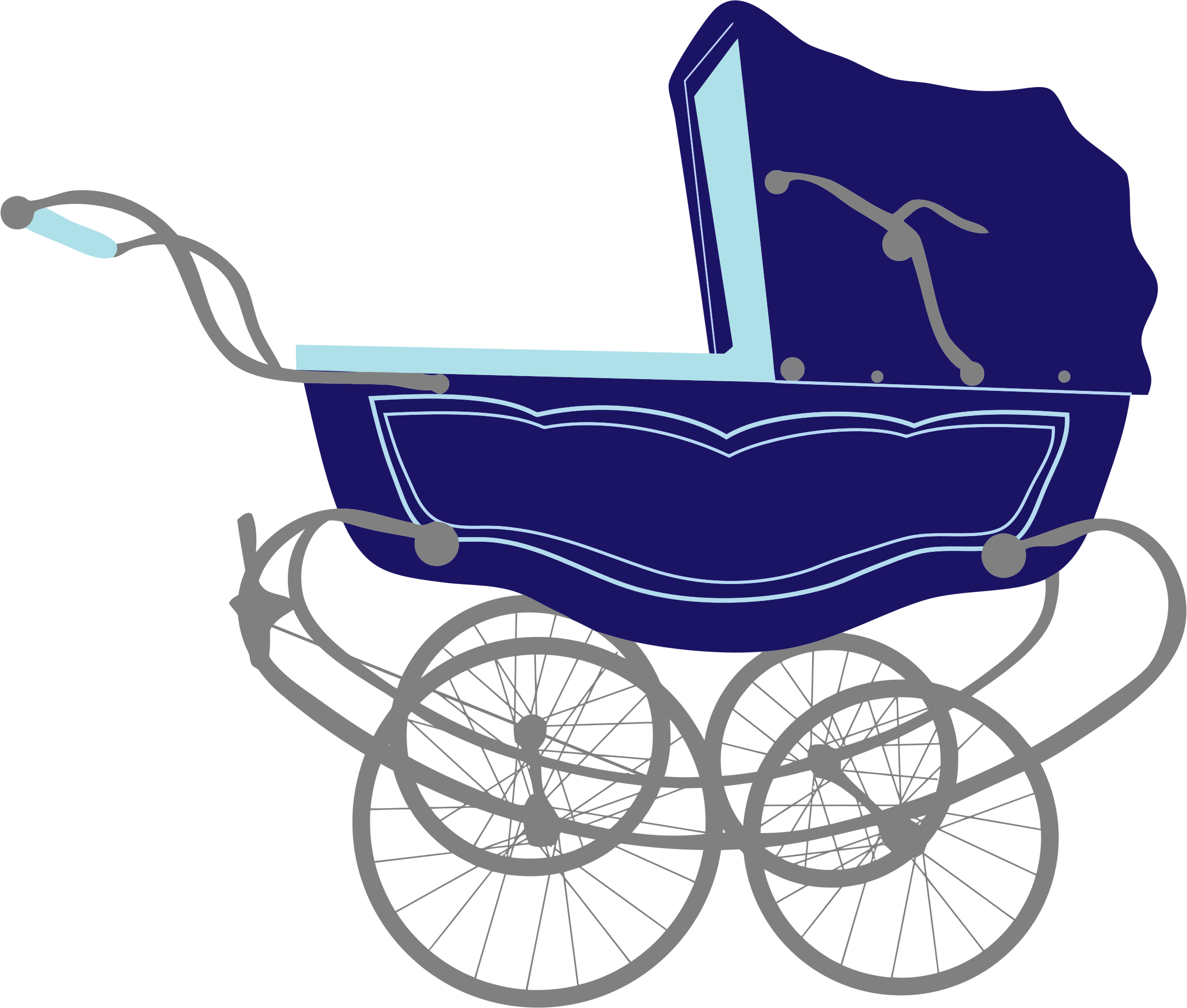 Medium Image - Baby Stroller Png (1280x1086)