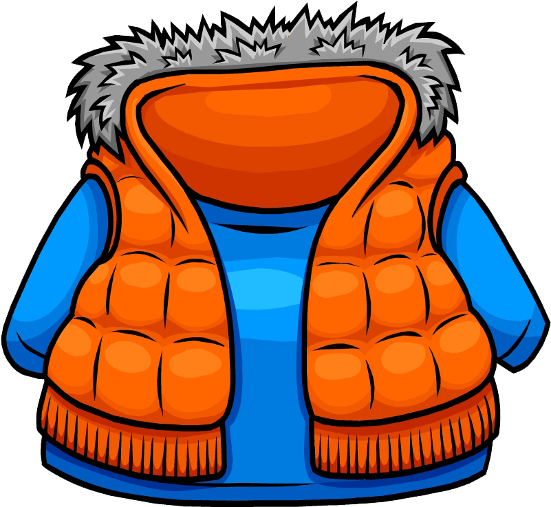 Orange Vest - Club Penguin Vest (1011x736)