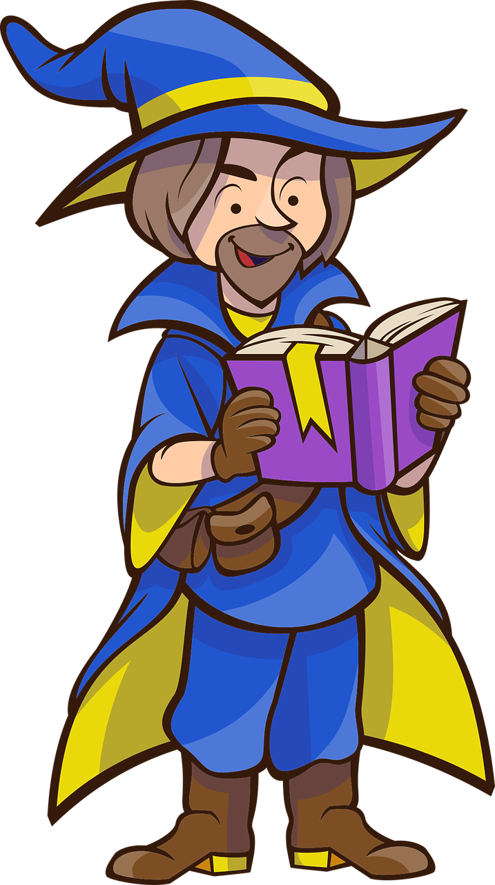 Wizard With Book Png (717x1280)