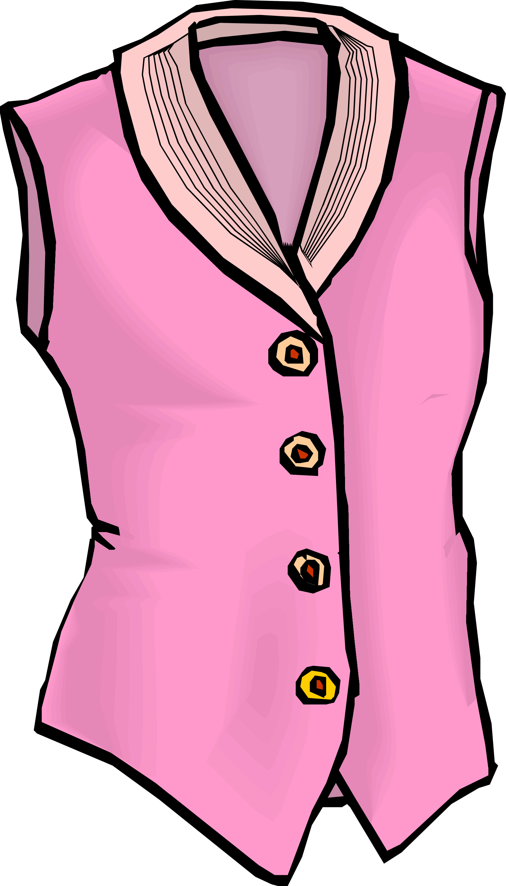 Sweater Vest Blouse Clip Art Pink Vector Dress 1688 - Sweater Vest Blouse Clip Art Pink Vector Dress 1688 (1688x2954)
