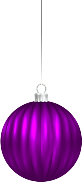 Purple Christmas Ball Ornament Png Clip Art Image - Purple Christmas Ornament Png (299x600)