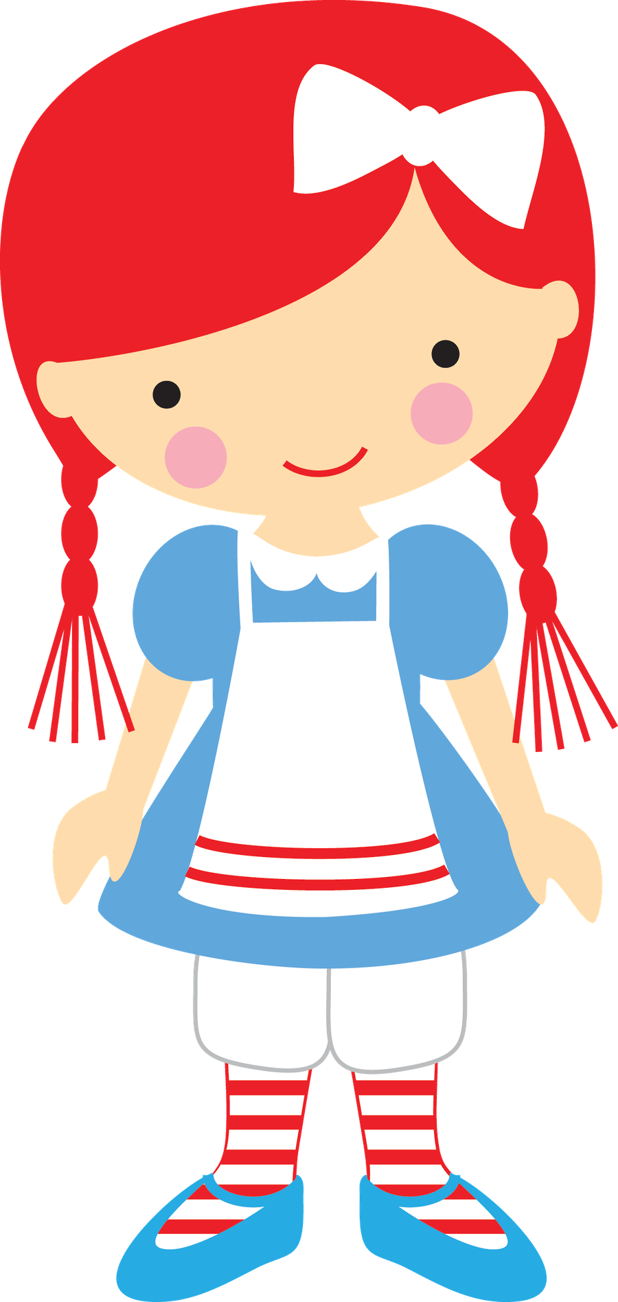 Girl Clipart, Printables, Clip Art, Little Girls, Dolls, - Book Character Clipart Png (900x1896)