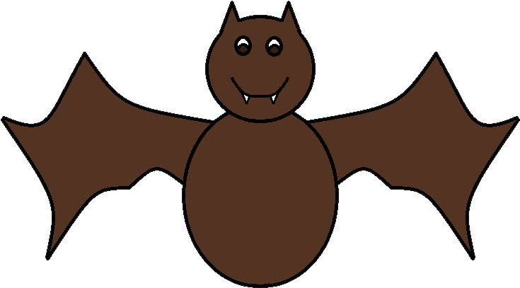 Graphics By Ruth - Brown Bat Clip Art (747x429)