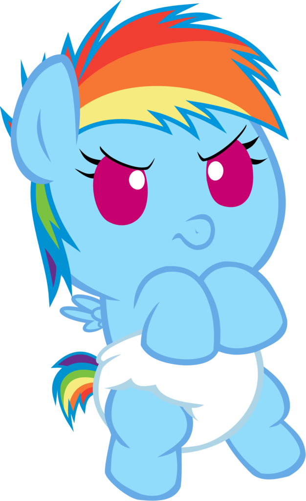 Megarainbowdash2000, Baby, Baby Dash, Baby Pony, Diaper, - My Little Pony Rainbow Dash Baby (1636x2677)