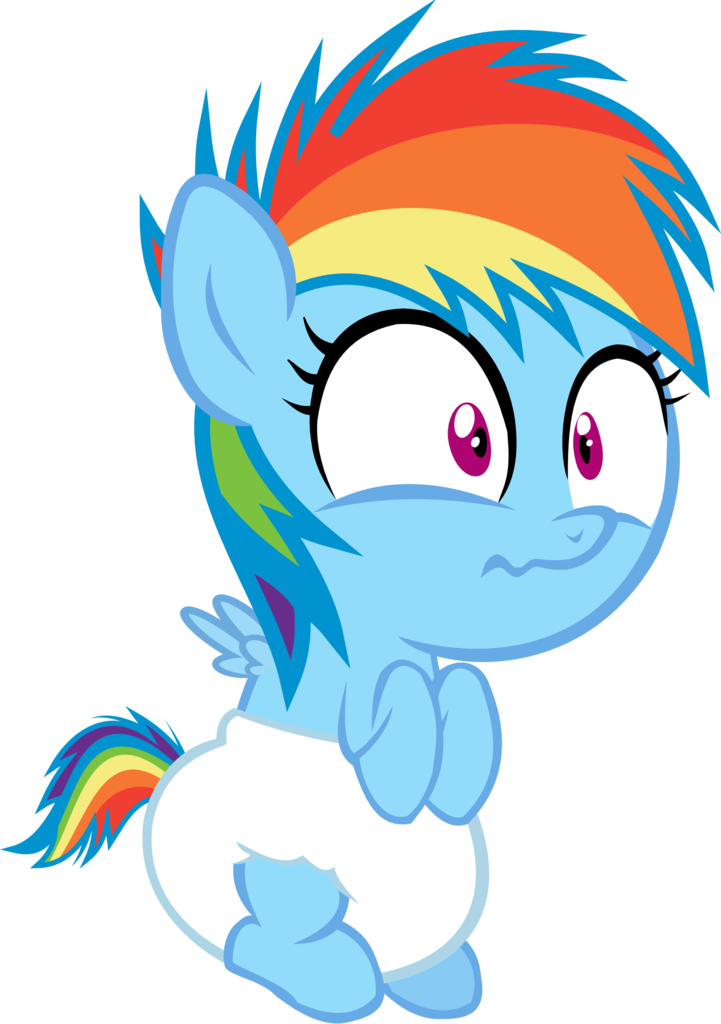 Megarainbowdash2000, Baby, Baby Pony, Diaper, Foal, - Megarainbowdash2000 (721x1024)