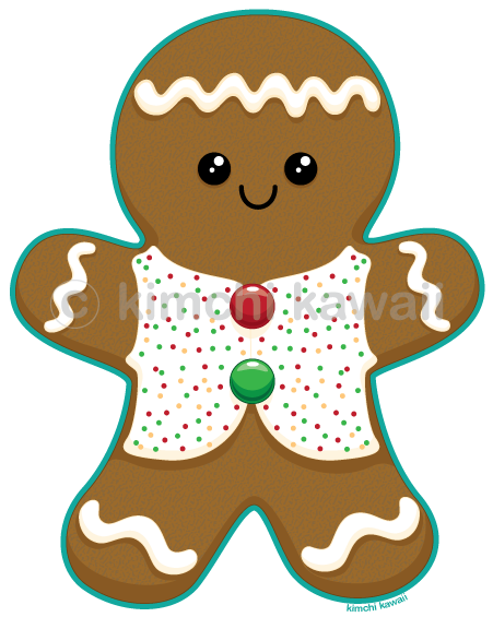 Gingerbread Man By Kimchikawaii - Gingerbread Man Throw Blanket (600x600)
