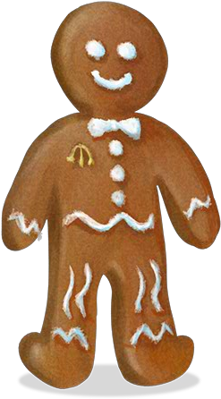 Gingerbread Man - Gingerbread Man Gif Png (389x500)