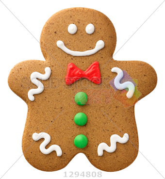 Stock Photo Of Brown Gingerbread Man Cookie On Transparent - Gingerbread Man No Background (340x369)