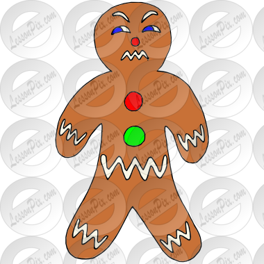 Mad Gingerbread Man Picture - Illustration (380x380)