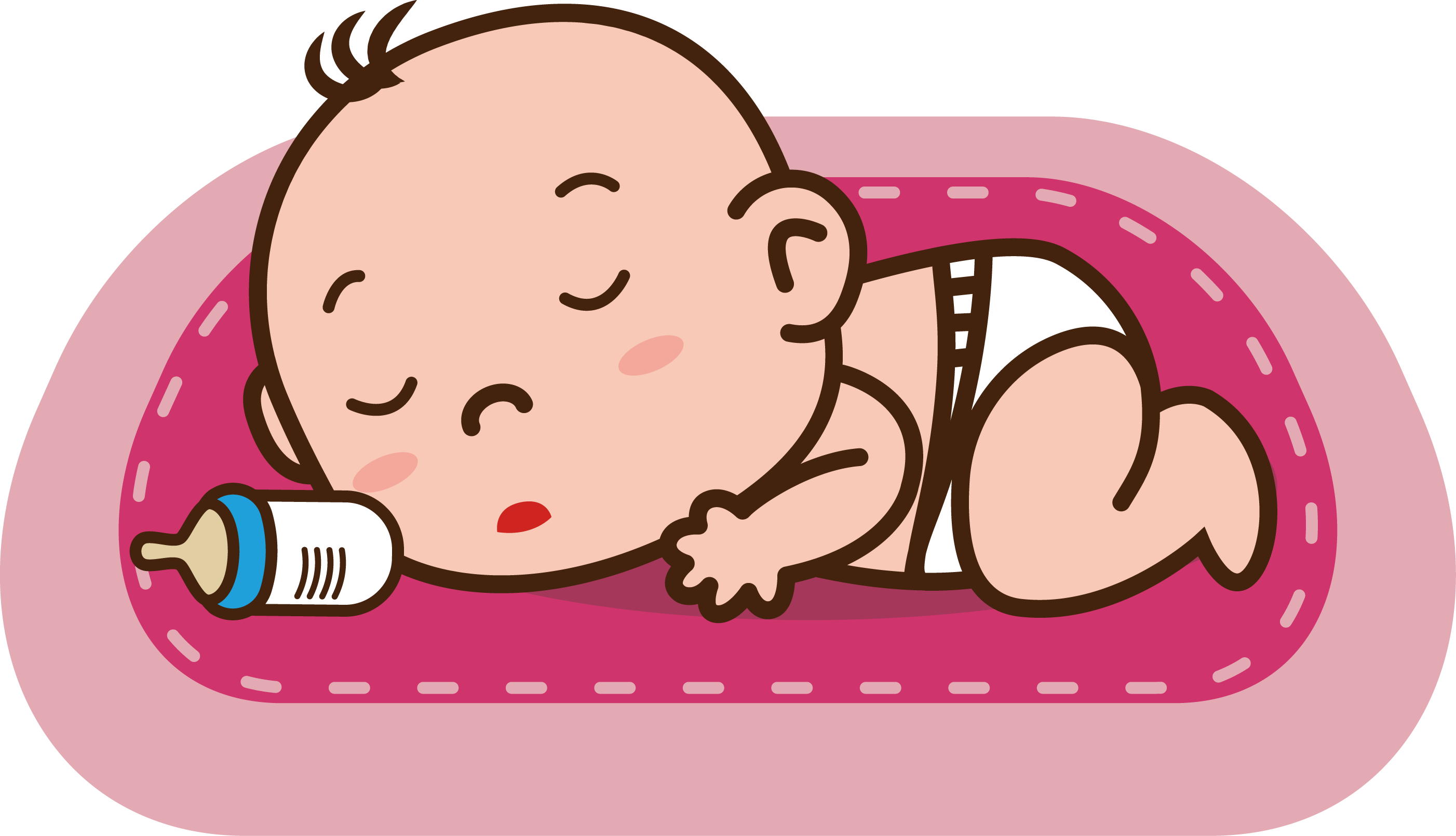 Infant Sleep Child - Baby Sleeping Vector (2804x1609)