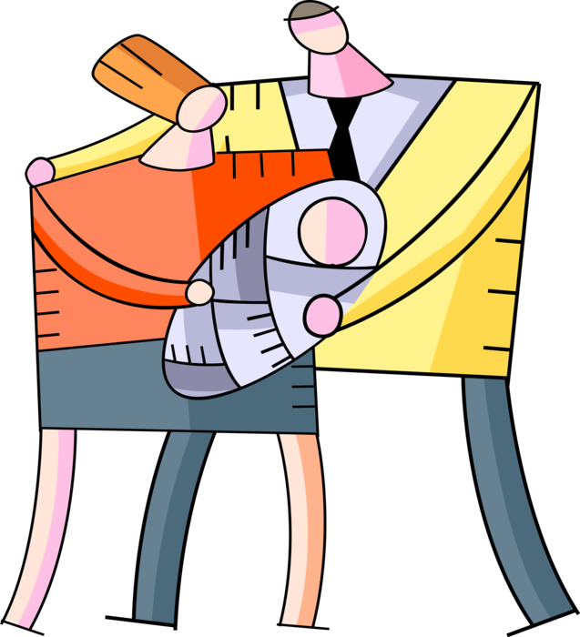 Vector Illustration Of New Family Parents Father And - Vector Illustration Of New Family Parents Father And (637x700)