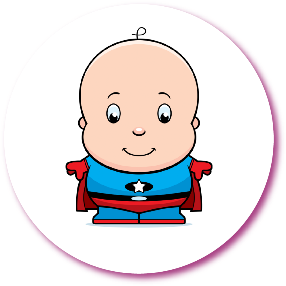 Super Baby Circle - Scared Superhero (1000x1000)