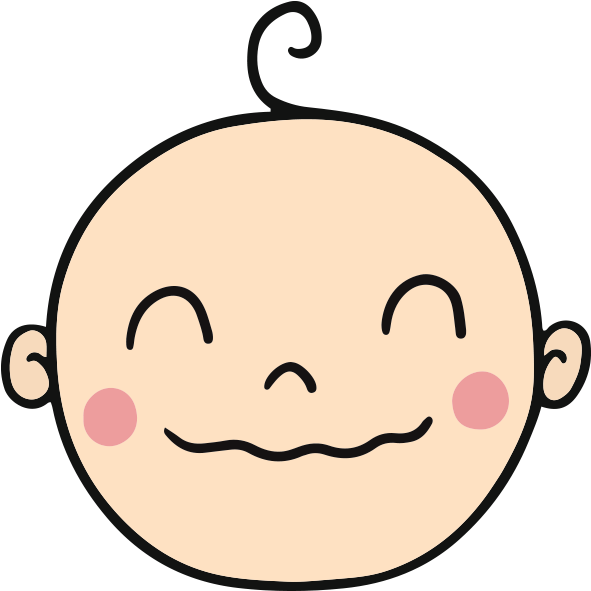 Sticker App For Moms & Infants Messages Sticker-1 - Baby Smile Cartoon (600x600)