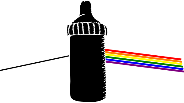 Pink Baby Bottle Clip Art (600x337)