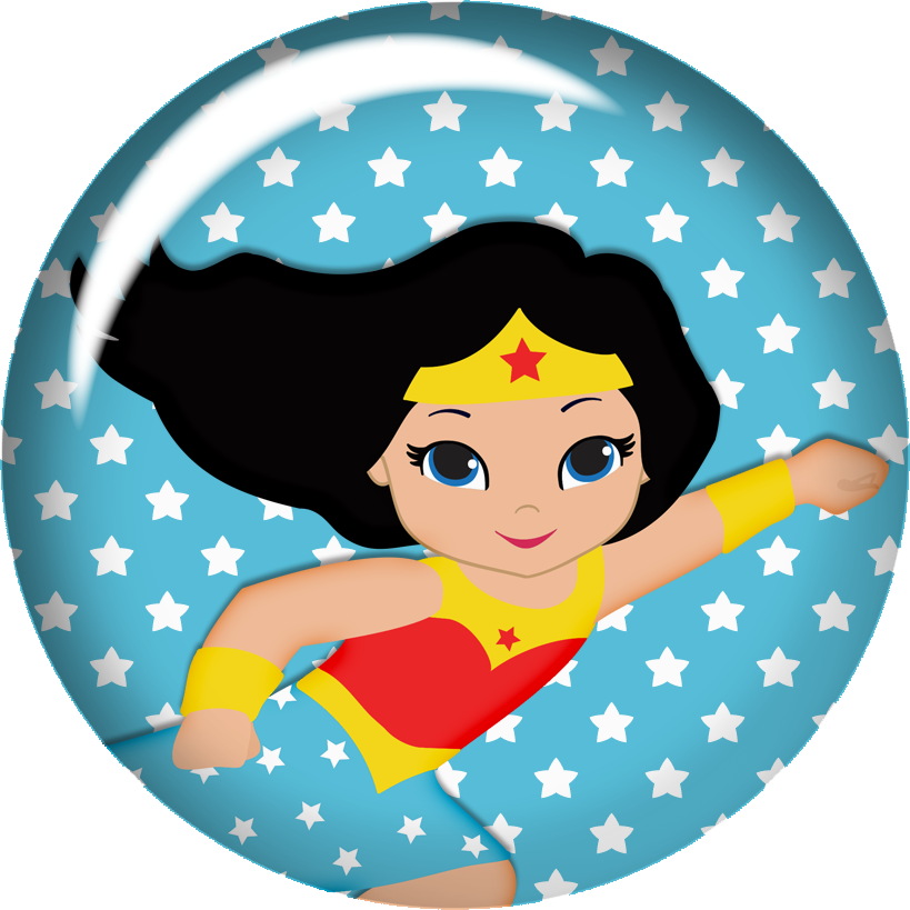 Wonderwoman Baby Clipart - Toppers Mujer Maravilla (819x819)