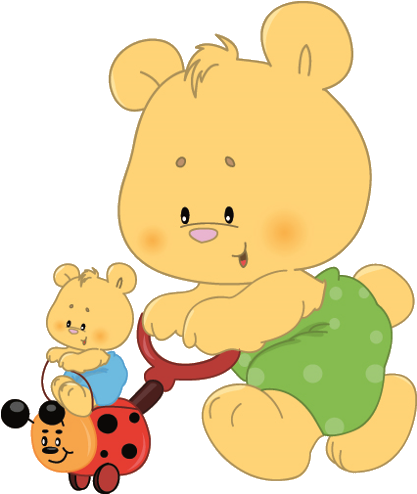 Mother And Baby Cartoon Bear Clipart 12 - Funny Cartoon Images Free (500x500)