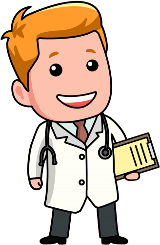 Doctor Clipart Black And White Free Images - Doctor Cartoon (400x534)