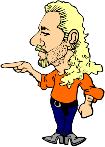 Long Hair Men Clipart - Long Hair Man Clipart (350x489)
