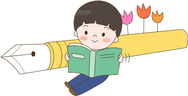 Children Reading Books, Cartoon, Vector Png And Vector - เด็ก อ่าน หนังสือ Png (640x640)