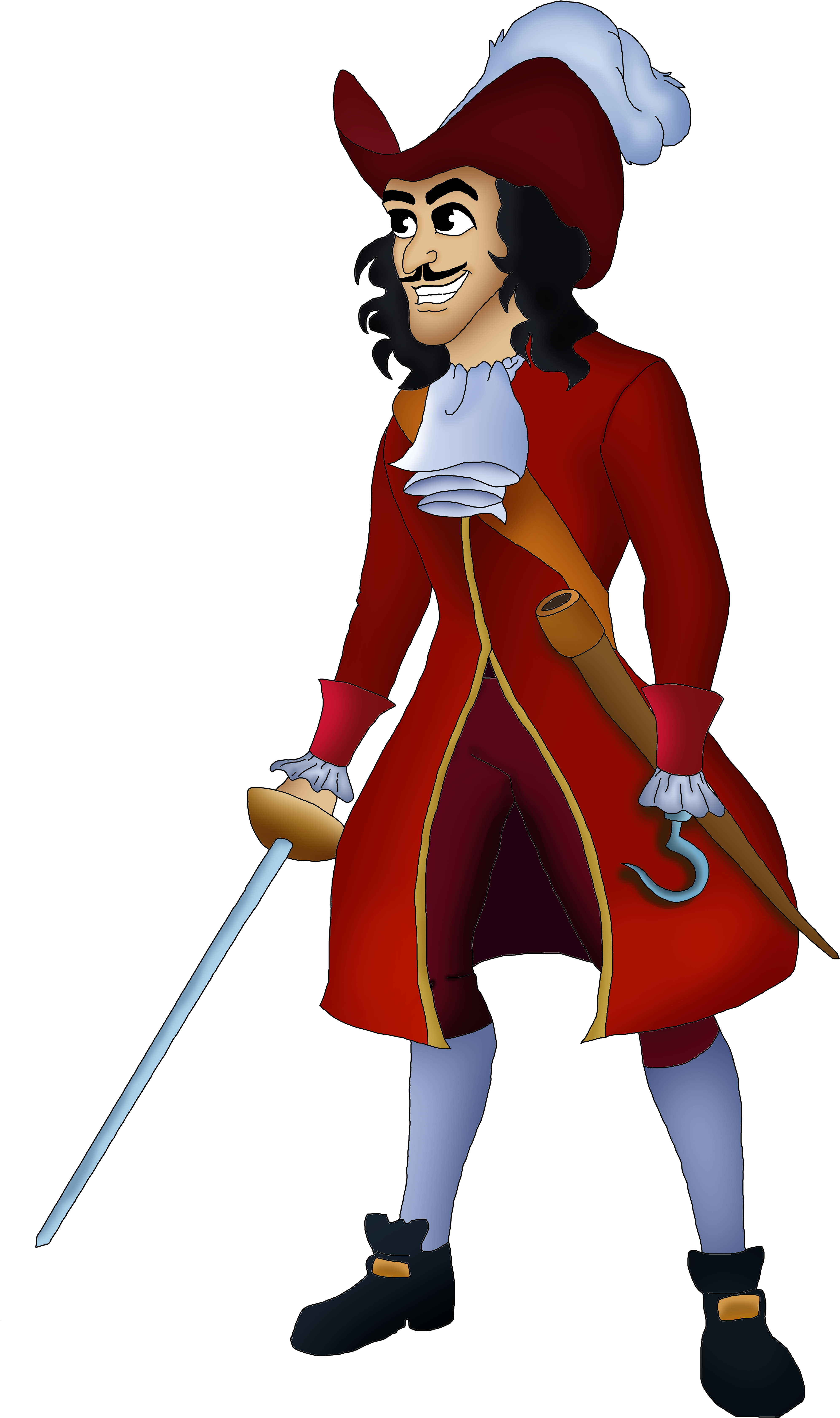 Captain Hook Drawing Character Clip Art - Captain Hook Drawing Character Clip Art (4178x6979)