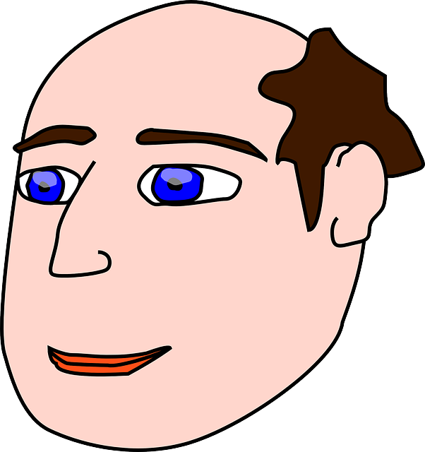 Head, People, Man, Human, Cartoon, Light, Hair, Bald - Man Without Hair Cartoon (602x640)