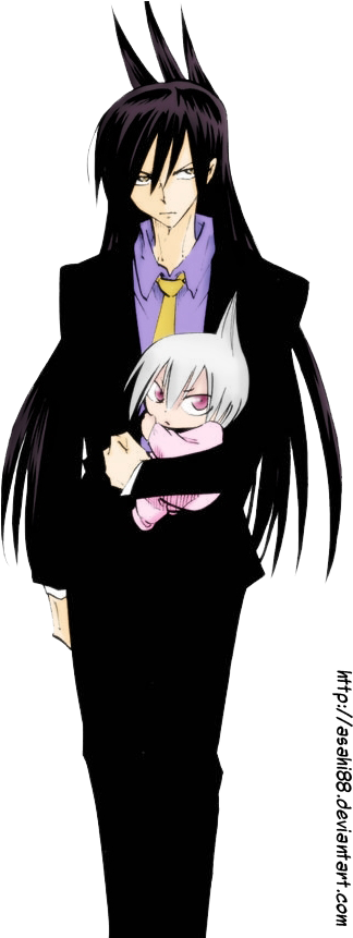 Shaman King Lineart - Ren Tao Shaman King Flowers (330x860)