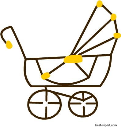Baby Carriage, Free Clipart Image - Baby Shower (450x450)