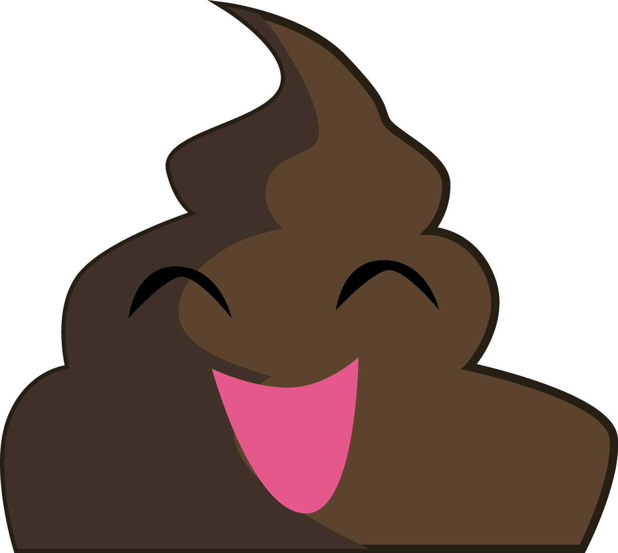 Happy Poop Image - Poop Happy Emoji (1231x1101)