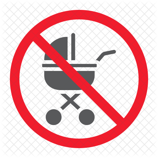 No Baby Carriage Icon - Do Not Play Football (512x512)