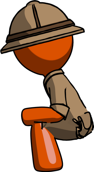 Ranger Man Squatting Facing Left - Ranger Man Squatting Facing Left (302x550)