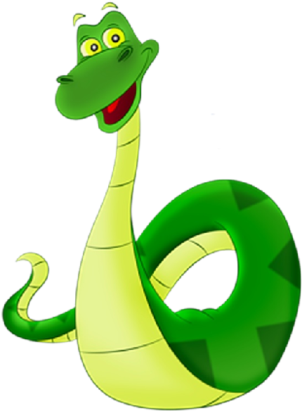 Cartoon Snakes Clip Art Page - Funny Green Snake Shower Curtain (600x600)
