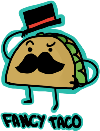 Fancy Taco Cartoon - Cartoon Taco (500x566)