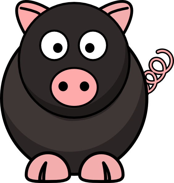 Cartoon Pig Clipart - Edmond Memorial High School (564x593)