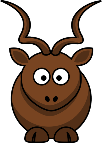 Cartoon Kudu - Dibujos De Animales En Circulos (357x500)
