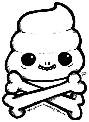 Skully Poop Heavy Duty Reusable Sticker - Sticker (480x480)