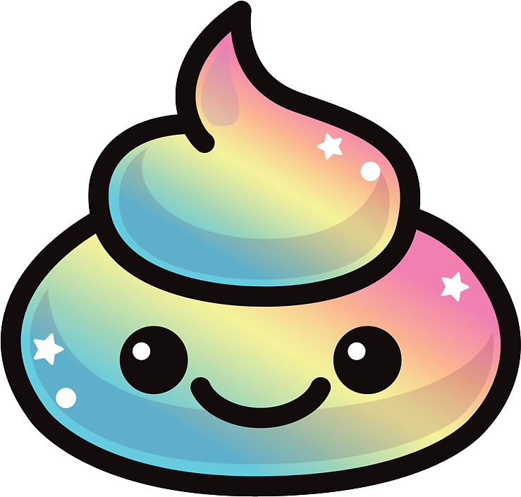 Cute Rainbow Poop Emoji (800x766)