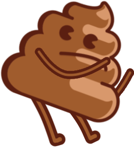Thrusty Poop Messages Sticker-2 - Cartoon (500x500)